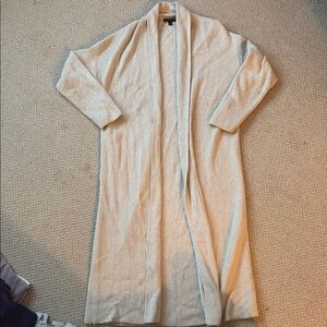Banana Republic Cream Long Open Cardigan